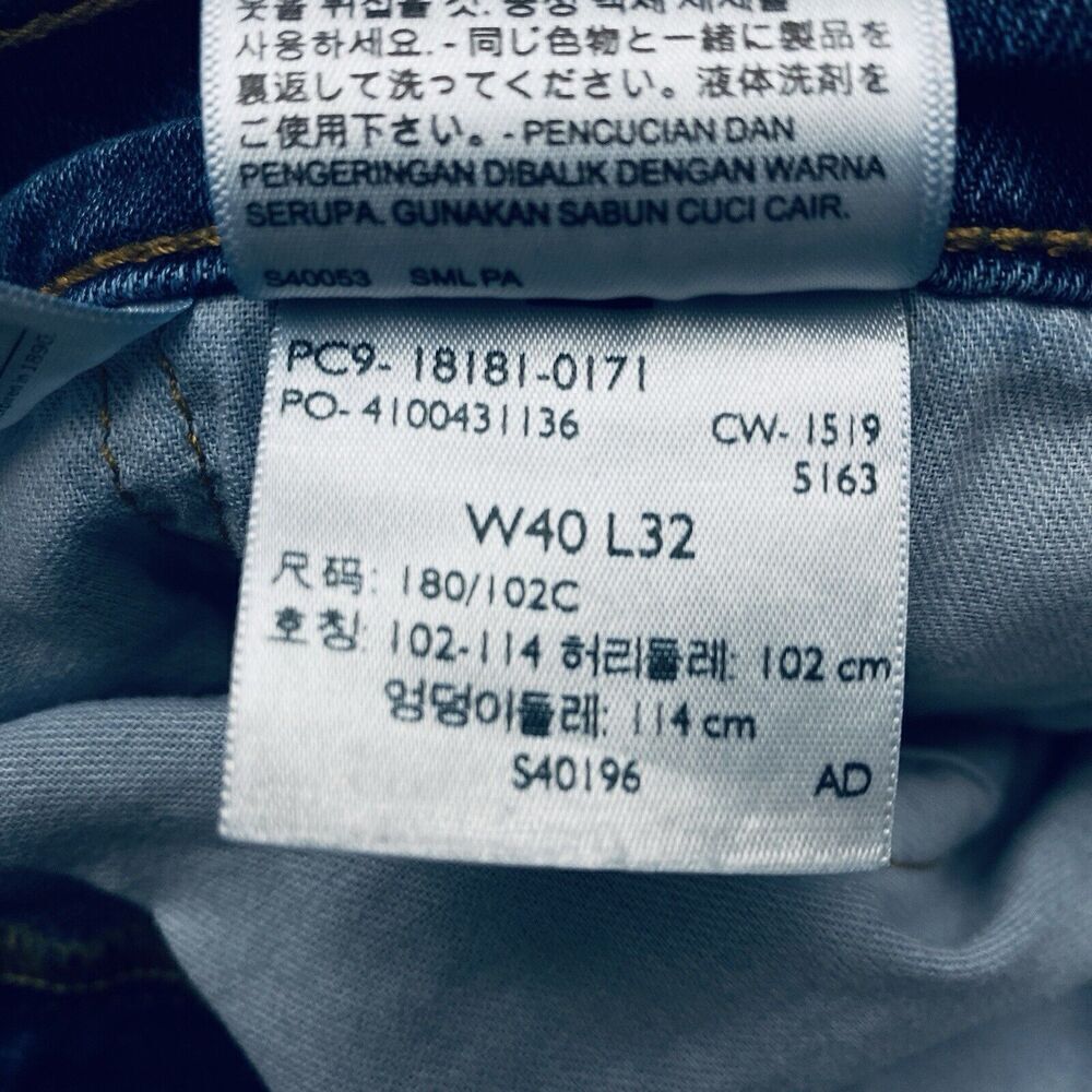 Levi's 541 Jeans Straight Leg Blue Denim Mens 40x32 Classic Medium Dark Wash - Picture 10 of 16